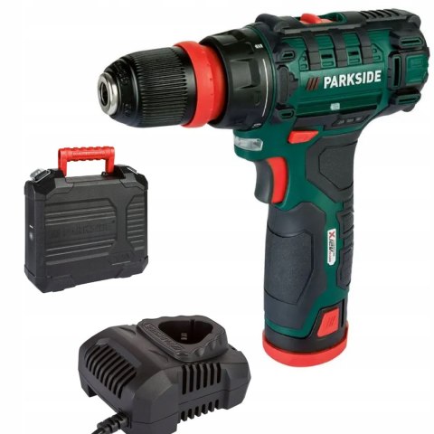 Wiertarko-Wkrętarka 12V 2Ah Parkside Pbsa 12 Z Ładowarką I Walizką 2-Bieg