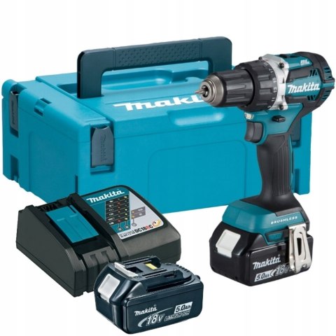 Wiertarko-Wkrętarka 18V Makita Ddf484rtj 2X5,0Ah Bldc Xpt Z Walizką Makpac