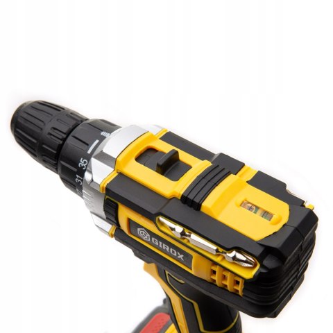 Wiertarko-Wkrętarka 21V Żółta 2X2.0Ah, Komplet Z Walizką I Led, Poziomicą
