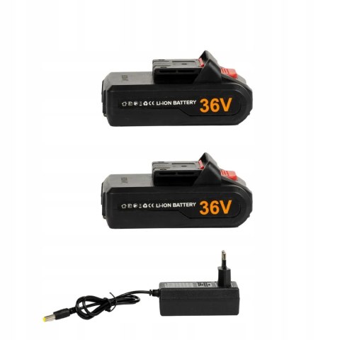 Wiertarko-Wkrętarka 21V Żółta 2X2.0Ah, Komplet Z Walizką I Led, Poziomicą