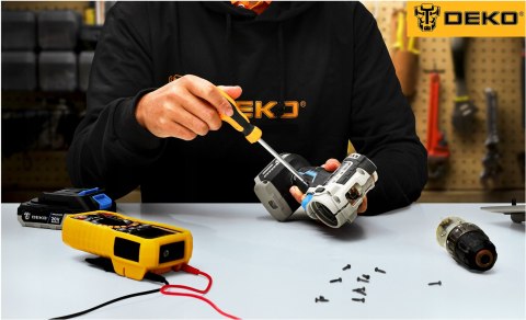 Wiertarko-Wkrętarka Akumulatorowa Deko 20V 120Nm Z Led, Bezszczotkowa