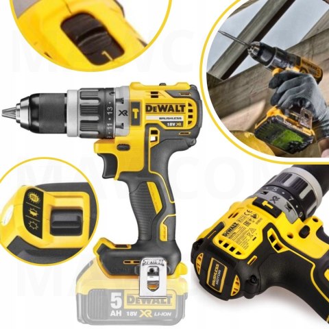 Wiertarko-Wkretarka Bezszczotkowa Udarowa Dewalt Dcd796n 18V 70Nm 2 Biegi