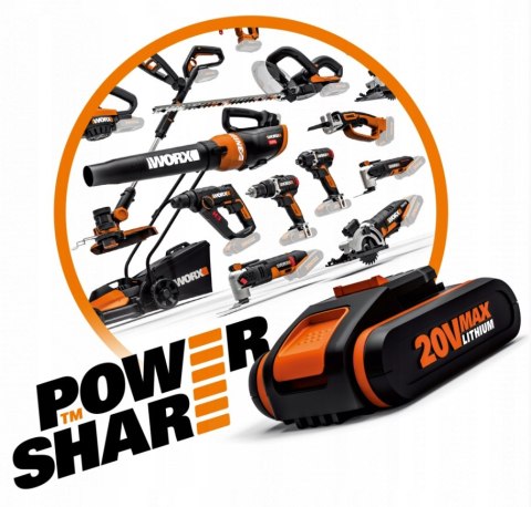Wiertarko-Wkrętarka Worx Wx100.9 20V 30Nm Led Bez Akum. - Nowa