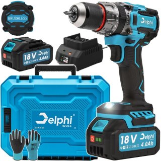 Wkrętarka Udarowa 18V 4Ah Bezszczotkowa Delphi Tools Pro Z Walizką