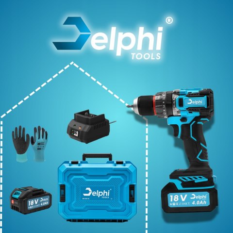 Wkrętarka Udarowa 18V 4Ah Bezszczotkowa Delphi Tools Pro Z Walizką
