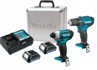 Zestaw Makita Combo 10,8V Wiertarko-Wkrętarka I Zakrętarka Udarowa +Walizka
