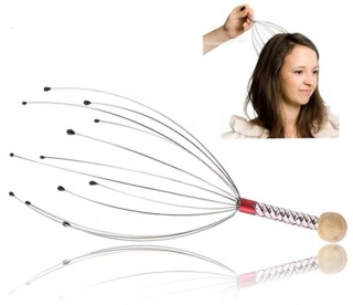 AJURWEDYJSKI MASAŻER DO MASAŻU SKÓRY GŁOWY RELAKS CIARKI NA GŁOWIE