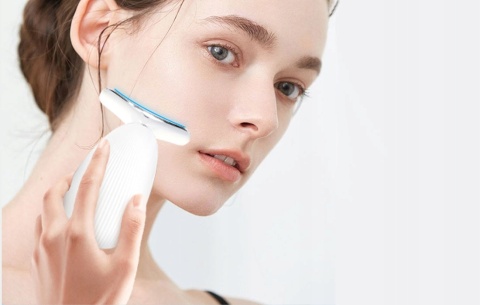 BEZPRZEWODOWY MASAŻER EMS DO TWARZY I SZYI UJĘDRNIAJĄCY ANLAN LIFTING