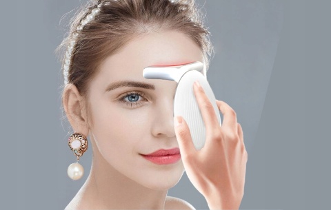 BEZPRZEWODOWY MASAŻER EMS DO TWARZY I SZYI UJĘDRNIAJĄCY ANLAN LIFTING