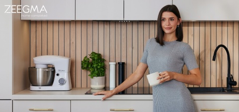 BIAŁY ROBOT KUCHENNY ZEEGMA 15W1 1500W 5,2L 10 TRYBÓW, ROTACJA PLANETARNA