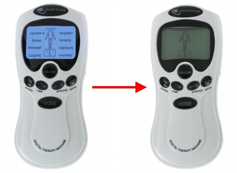 ELEKTROSTYMULATOR MIĘŚNI I NERWÓW TENS EMS ZESTAW ELEKTRODY PADY 2 KANAŁY