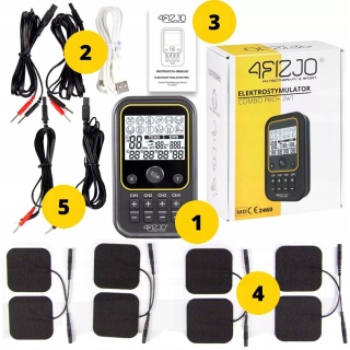 ELEKTROSTYMULATOR TENS EMS PRO + MASAŻ MIĘŚNI STYMULACJA ELEKTROTERAPIA