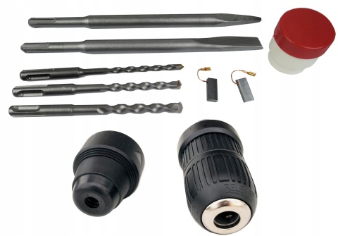 EUROTEC MŁOTOWIERTARKA 2602 2600W SDS+ 4 TRYBY PRACY DWIE GŁOWICE Z WALIZKĄ