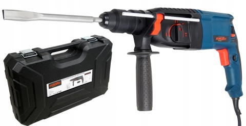 EUROTEC MŁOTOWIERTARKA 2602 2600W SDS+ 4 TRYBY PRACY DWIE GŁOWICE Z WALIZKĄ