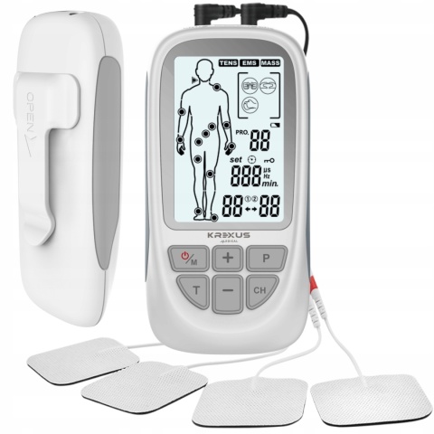 Elektrostymulator mięśni nerwów TENS EMS MASAŻ 73 Programy, Wysoka Jakość