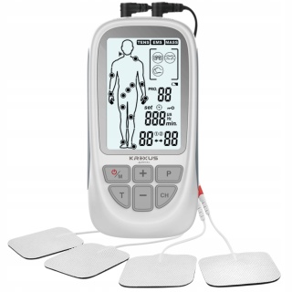 Elektrostymulator mięśni nerwów TENS EMS MASAŻ 73 Programy, Wysoka Jakość