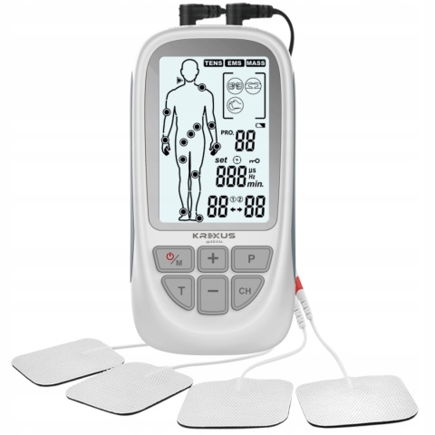 Elektrostymulator mięśni nerwów TENS EMS MASAŻ 73 Programy, Wysoka Jakość