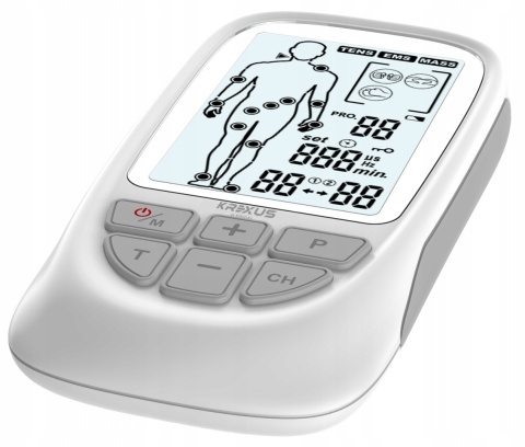 Elektrostymulator mięśni nerwów TENS EMS MASAŻ 73 Programy, Wysoka Jakość