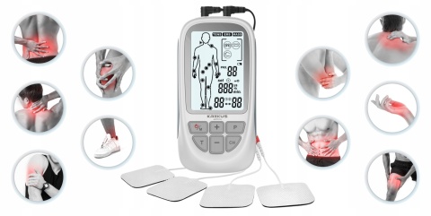 Elektrostymulator mięśni nerwów TENS EMS MASAŻ 73 Programy, Wysoka Jakość