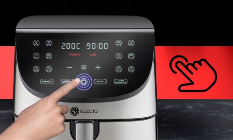 FRYTKOWNICA BEZTŁUSZCZOWA AIR FRYER 14 PROGRAMÓW 8L 1800W DOTYKOWY PANEL