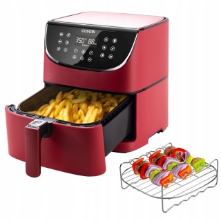 FRYTKOWNICA BEZTŁUSZCZOWA COSORI 1700W 5,5L AIR FRYER 11 PROGRAMÓW CZERWONA