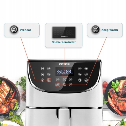 FRYTKOWNICA BEZTŁUSZCZOWA COSORI PREMIUM 1700W 5,5L - 11 PROGRAMÓW ZDROWE