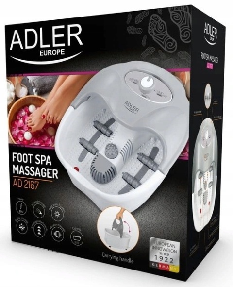 MASAŻER DO MASAŻU STÓP MASSAGE HYDROMASAŻER DO NÓG PODCZERWIEŃ MOCNY 4ROLKI