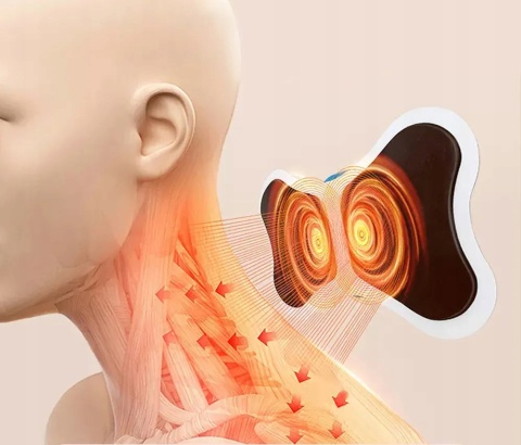 MASAŻER ELEKTROSTYMULATOR SZYI KARKU MIĘŚNI BRZUCHA EMS 8 TRYBÓW USB PILOT