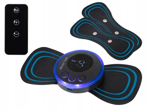 MASAŻER ELEKTROSTYMULATOR SZYI KARKU MIĘŚNI BRZUCHA EMS 8 TRYBÓW USB PILOT