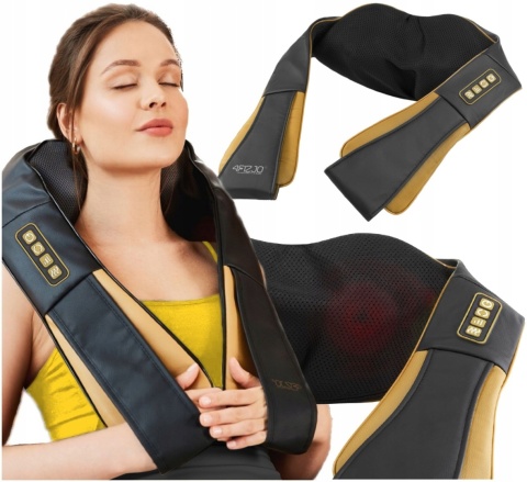 MASAŻER PODGRZEWANY PAS MASUJĄCY SHIATSU PRO + DO SZYI KARKU PLECÓW CIAŁA