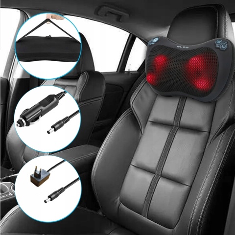 MASAŻER SHIATSU PODUSZKA MASUJĄCA DO CIAŁA KARKU STÓP ŁADOWARKA SAMOCHODOWA