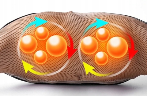 MASAŻER SZYI KARKU PLECÓW SHIATSU PODGRZEWANY MASUJĄCY ROZLUŹNIAJĄCY