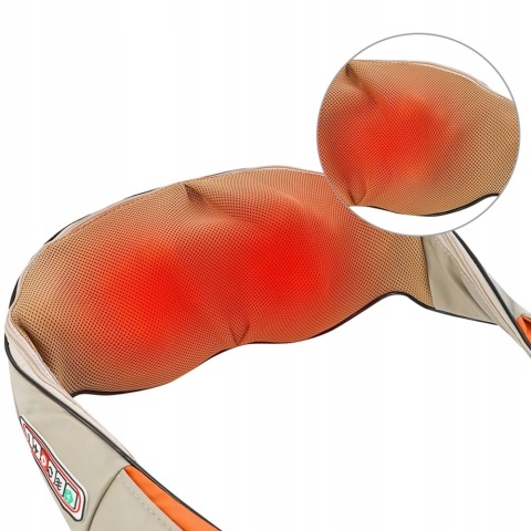 MASAŻER SZYI KARKU PLECÓW SHIATSU PODGRZEWANY MASUJĄCY ROZLUŹNIAJĄCY