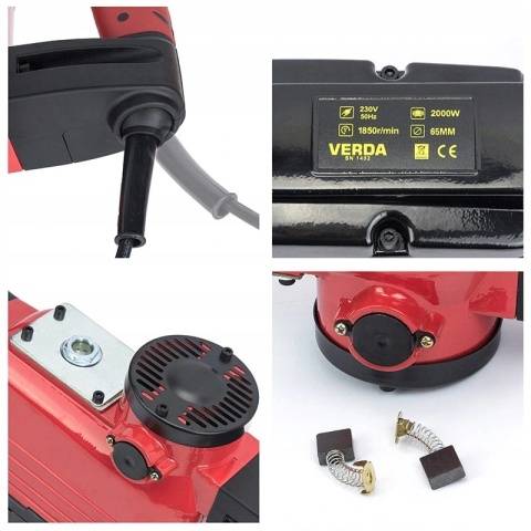 MŁOT WYBURZENIOWY VERDA SN1402 2000W DO BETONU 50J HEX30 360° RĘKOJEŚĆ