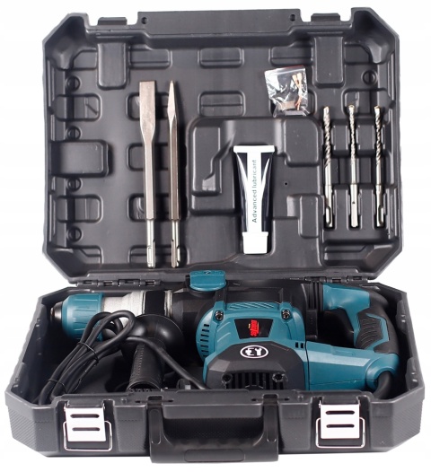 MŁOTOWIERTARKA EUROTEC 2800W SDS+ 6J - W ZESTAWIE WIERCŁA, WALIZKA, SMAR