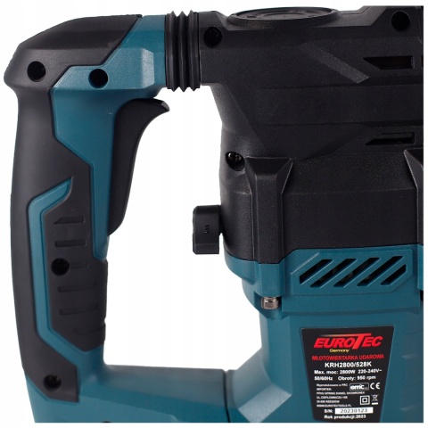 MŁOTOWIERTARKA EUROTEC 2800W SDS+ 6J - W ZESTAWIE WIERCŁA, WALIZKA, SMAR