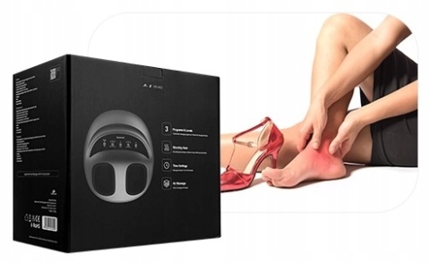 Masażer SHIATSU GRZANIE do stóp nóg relaksacyjny UGNIATANIE ROLOWANIE