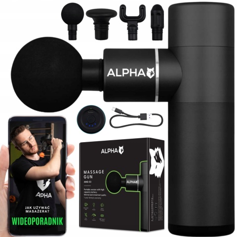 PISTOLET DO MASAŻU DO PLECÓW MASAŻER CIAŁA MASSAGE GUN PRO ALPHA