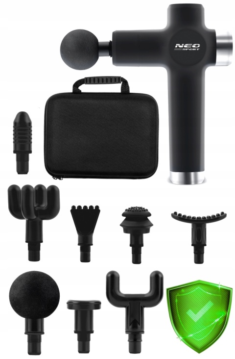 PISTOLET DO MASAŻU MASAŻER GUN NEO-SPORT DO CIAŁA PLECÓW MASSAGE