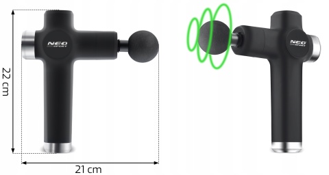 PISTOLET DO MASAŻU MASAŻER GUN NEO-SPORT DO CIAŁA PLECÓW MASSAGE