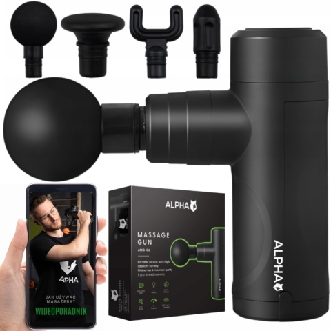 PISTOLET DO MASAŻU MASAŻER GUN PRO ALPHA DO PLECÓW CIAŁA MASSAGE