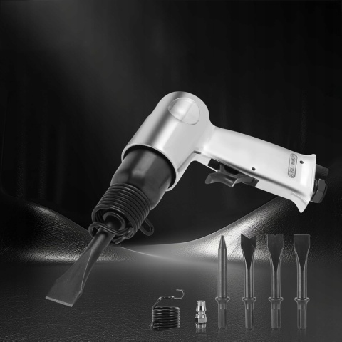 PNEUMATYCZNY MŁOT UDAROWY DO USUWANIA RDZY, 4 CZĘŚCI ZESTAW, STOP ALUMINIUM