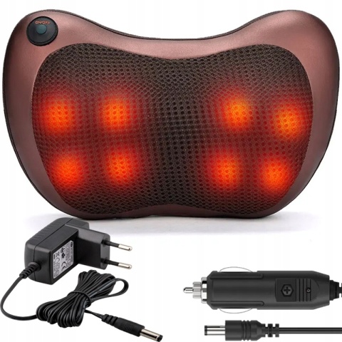 PODUSZKA MASUJĄCA MASAŻER NA BÓLE KRĘGOSŁUPA 2W1 SHIATSU PLECY CIAŁO KARK