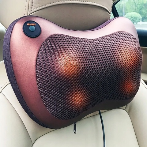 PODUSZKA MASUJĄCA MASAŻER NA BÓLE KRĘGOSŁUPA 2W1 SHIATSU PLECY CIAŁO KARK