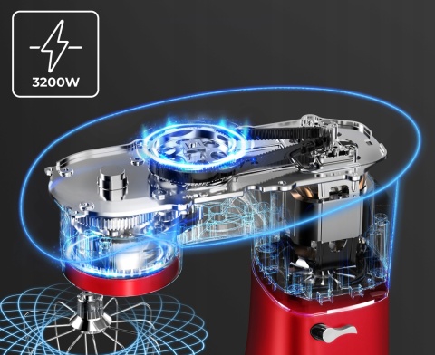 PROFESJONALNY ROBOT KUCHENNY MOZANO 6W1 3200W PLANETARNY MIKSER 6,2L ZESTAW