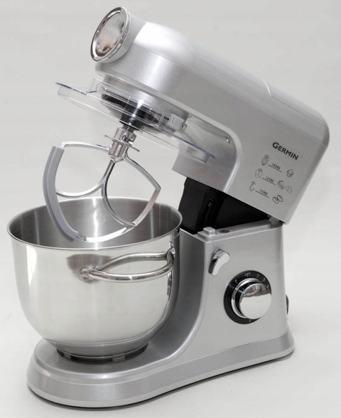 ROBOT KUCHENNY GERMIN 1500W PLANETARNY MIKSER 5,5L Z POKRYWA 4 MIESZADŁA