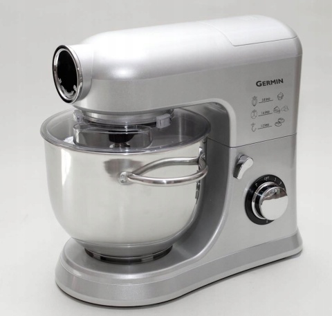 ROBOT KUCHENNY GERMIN 1500W PLANETARNY MIKSER 5,5L Z POKRYWA 4 MIESZADŁA