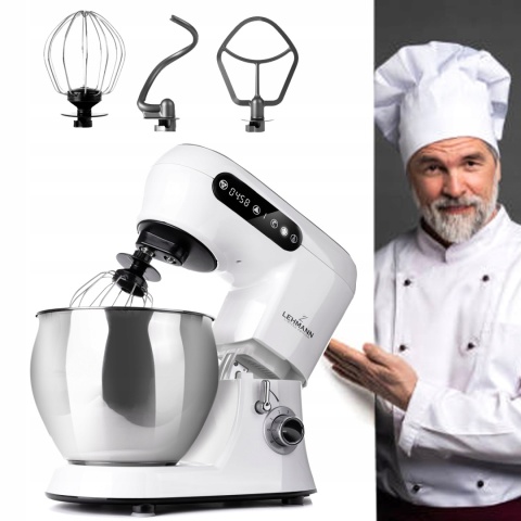ROBOT KUCHENNY LEHMANN HYSSOP MOCNY 2300W: 6 PRĘDKOŚCI MIKSER 5L LED UCHWYT