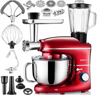 ROBOT KUCHENNY PLANETARNY KERCH ROTARY 4000W RED 6,2L WYTRZYMAŁY METAL GEAR