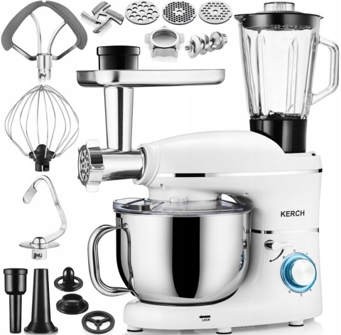 ROBOT KUCHENNY PLANETARNY MIKSER Z MISĄ KERCH ROTARY WHITE 6,2L 4000W